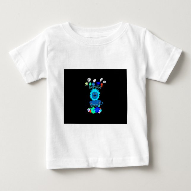 Hakuna Matata Lejon Art-utskrift T Shirt (Framsida)