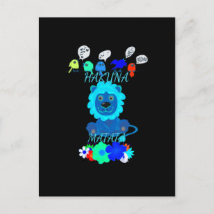 Hakuna Matata Lejon Art-utskrift Vykort