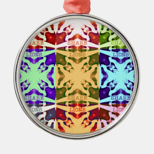 Hakuna Matata lejon-gåva Julgransprydnad Metall (Framsidan)