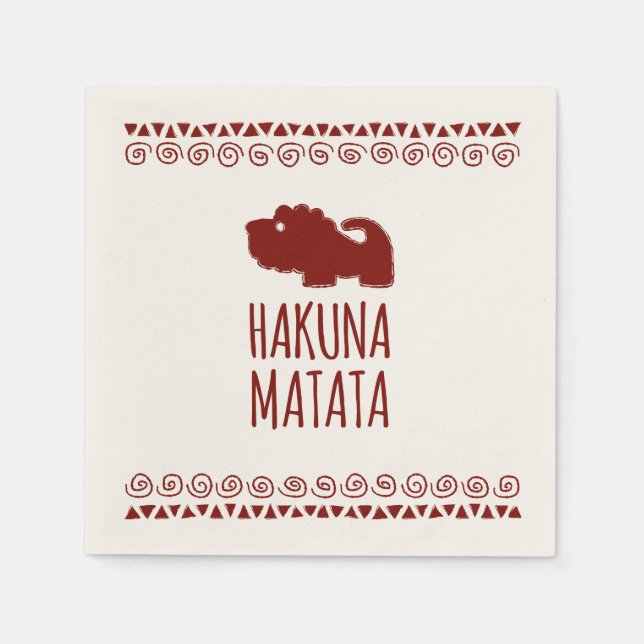 Hakuna Matata Lejon Pappersservett (Framsidan)