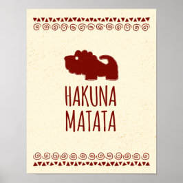 Hakuna Matata Lejon Poster