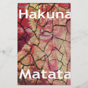 Hakuna Matata Lejon Unge Design Brevpapper