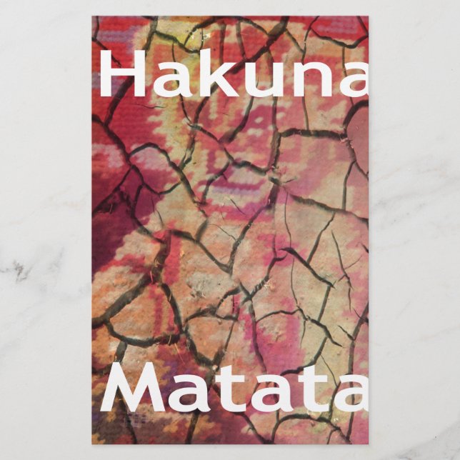 Hakuna Matata Lejon Unge Design Brevpapper (Framsida)