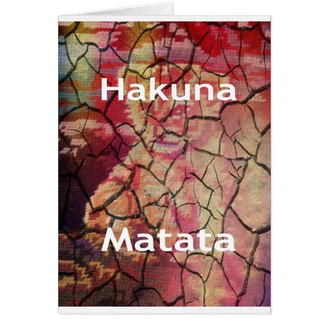 Hakuna Matata Lejon Unge Design Hälsningskort (Framsidan)