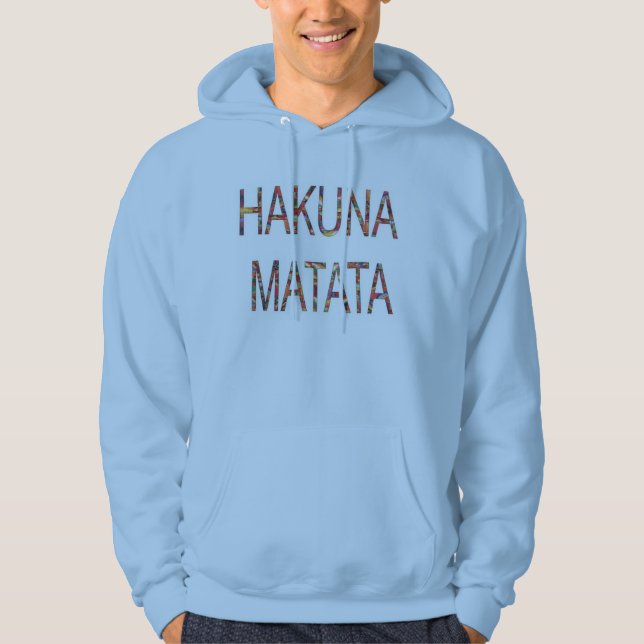 Hakuna Matata Manar Basic Hooded Sweatshirt (Framsida)