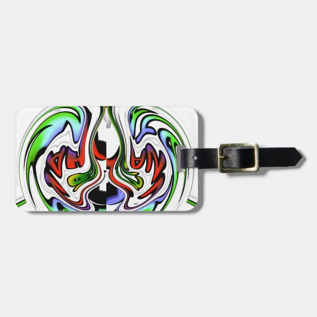 Hakuna Matata med Abstrakt Whirl och Gradients Bagagebricka (Horisontell Framsida)