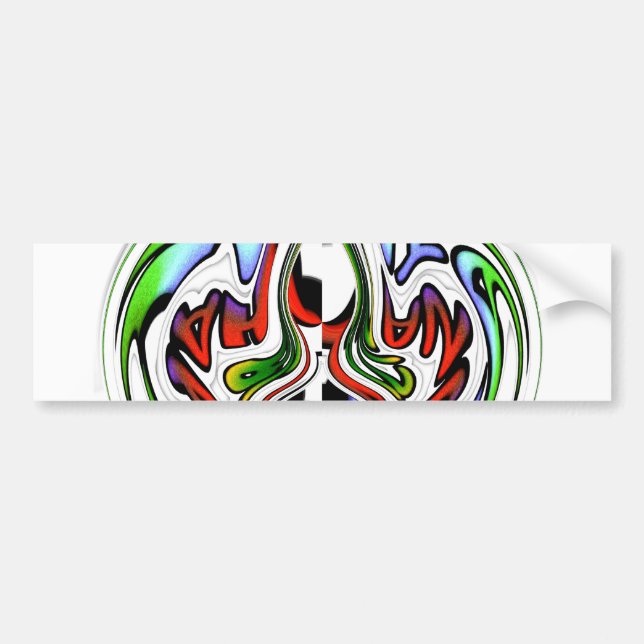 Hakuna Matata med Abstrakt Whirl och Gradients Bildekal (Framsidan)