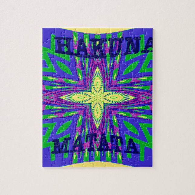 Hakuna matata Mombasa Kanga Pussel (Vertikal)