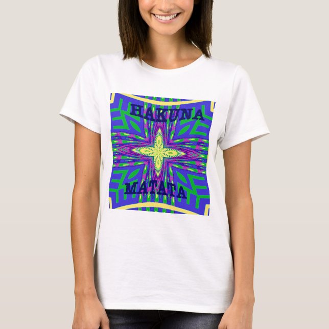 Hakuna matata Mombasa Kanga Tee (Framsida)