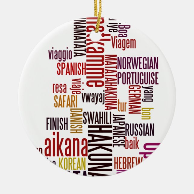 Hakuna Matata ord Julgransprydnad Keramik (Framsidan)