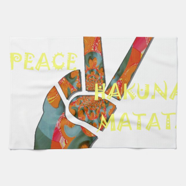 Hakuna Matata Peace Kökshandduk (Horisontell)