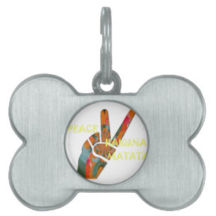 Hakuna Matata Peace Namnbricka Husdjur