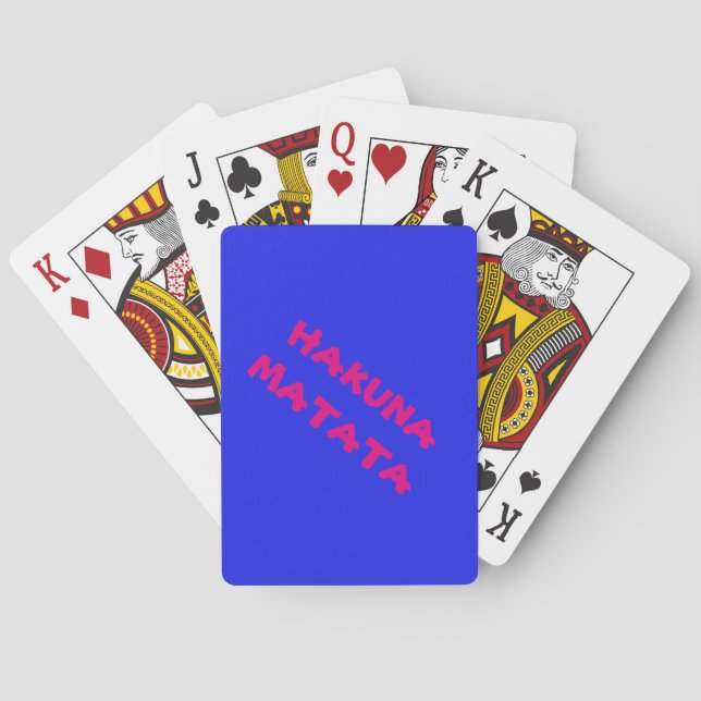 Hakuna Matata Poker Spelkort (Baksidan)