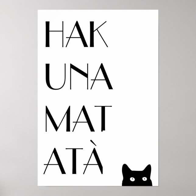 Hakuna Matata Poster (Framsidan)