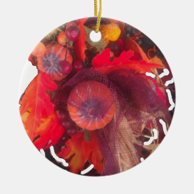 Hakuna Matata Pumkin speciell Gift Fruit Basket.pn Julgransprydnad Keramik (Framsidan)