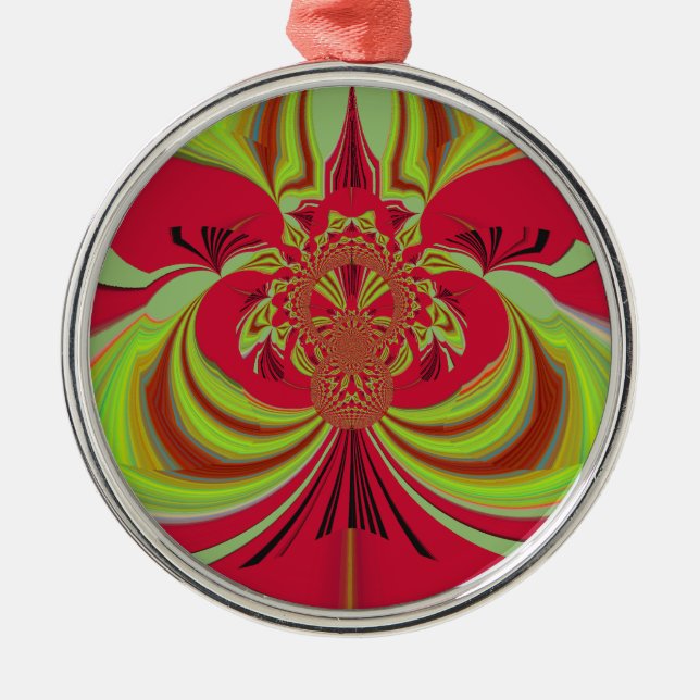 Hakuna Matata Red gult design Julgransprydnad Metall (Framsidan)