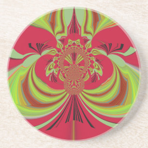 Hakuna Matata Red gult design Underlägg Sandsten