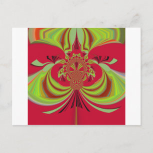 Hakuna Matata Red gult design Vykort