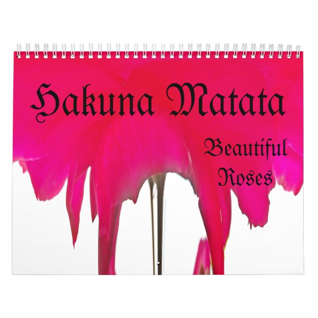 Hakuna Matata Ro Illusion Anpassningsbar Calendar Kalender (Omslag)