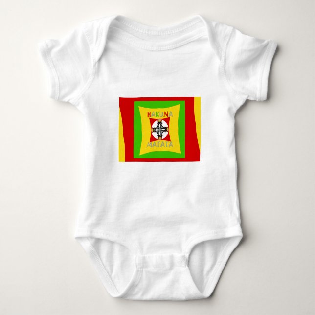 Hakuna Matata Roligt Rasta Färg: Vibrant & Carefre Tee (Framsida)