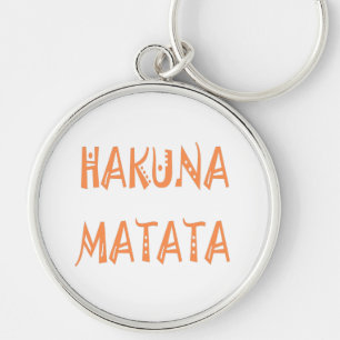 Hakuna Matata Rund Silverfärgad Nyckelring