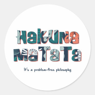 Hakuna Matata Runt Klistermärke