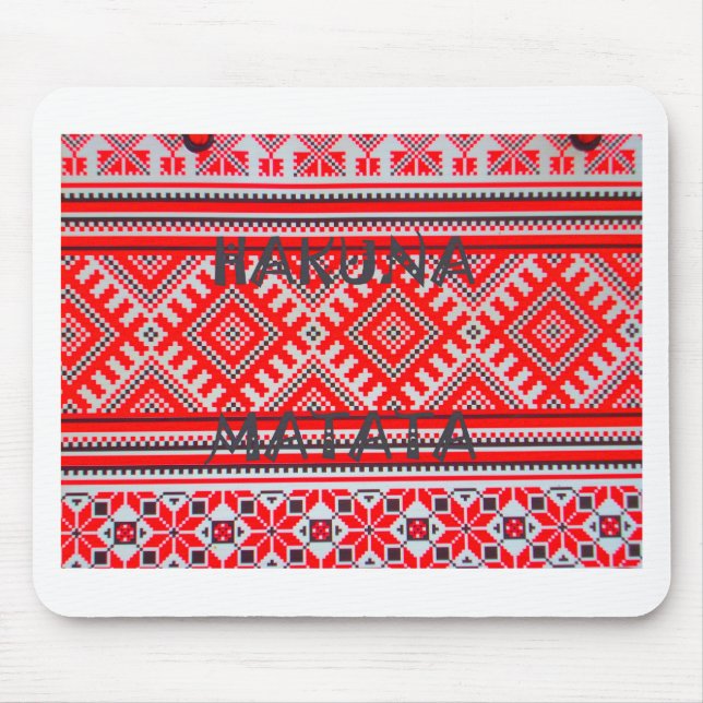 Hakuna Matata Seamless Geometrical Mönster Musmatta (Framsidan)
