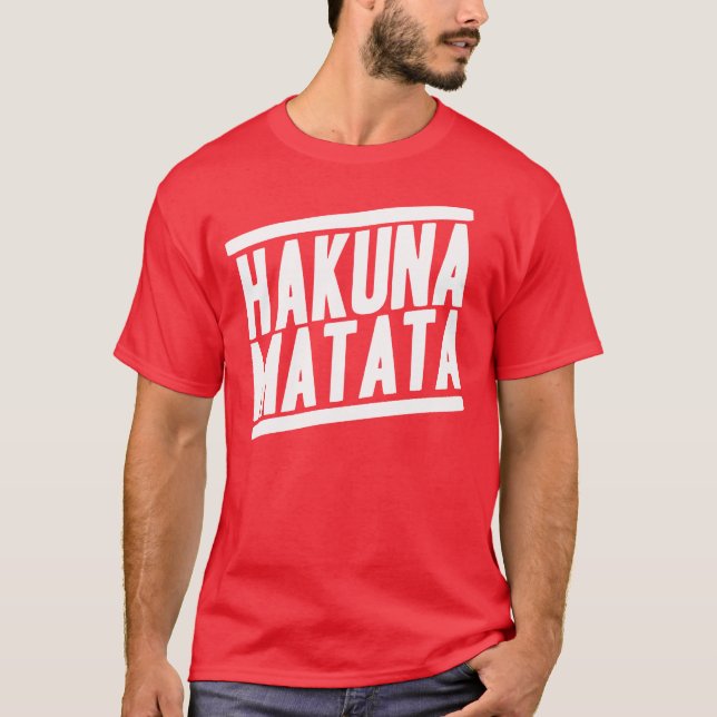 Hakuna Matata skjorta Tee Shirt (Framsida)