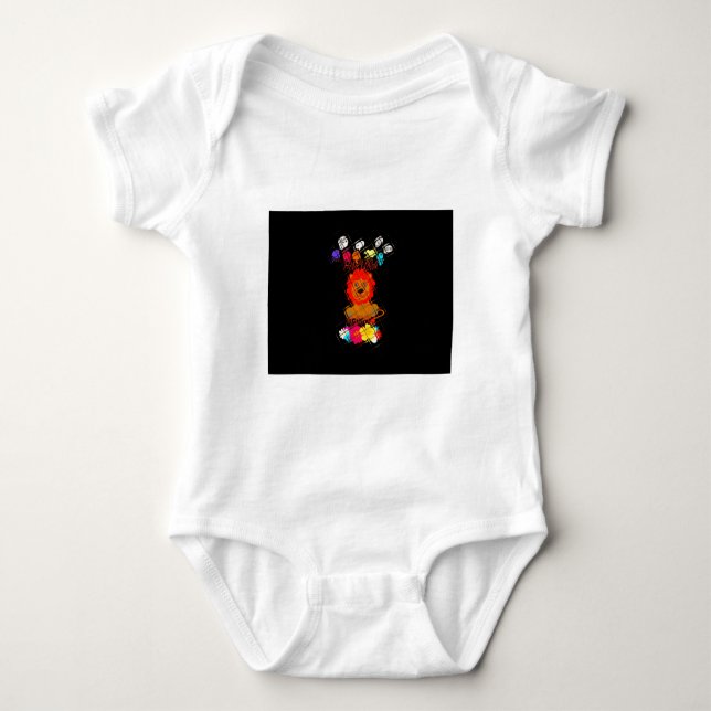 Hakuna Matata Söt baby lejona kung-design T-shirt (Framsida)