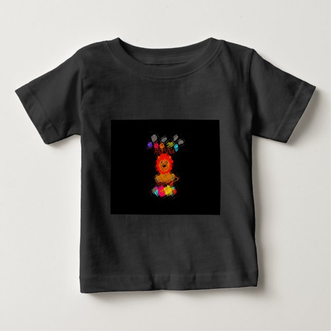 Hakuna Matata Söt baby lejona kung-design T-shirt (Framsida)