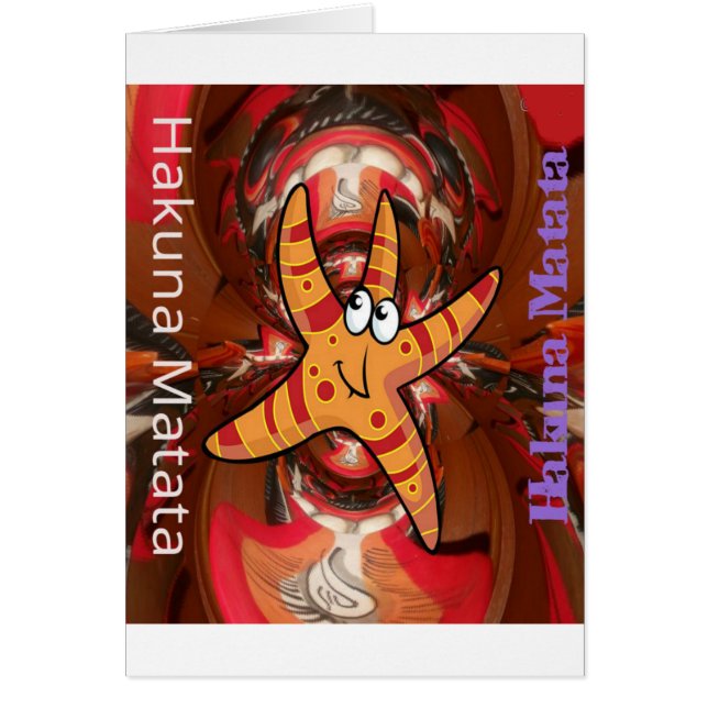 Hakuna Matata Starfish Design Hälsningskort (Framsidan)