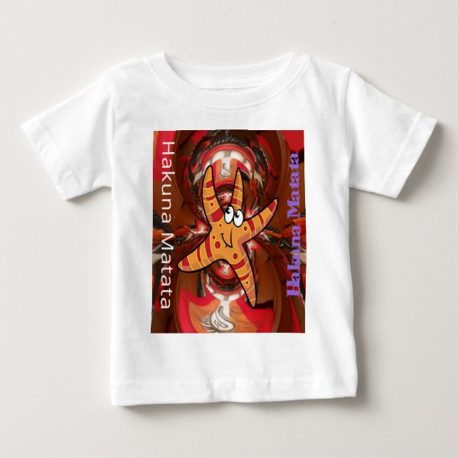 Hakuna Matata Starfish Design T Shirt (Framsida)
