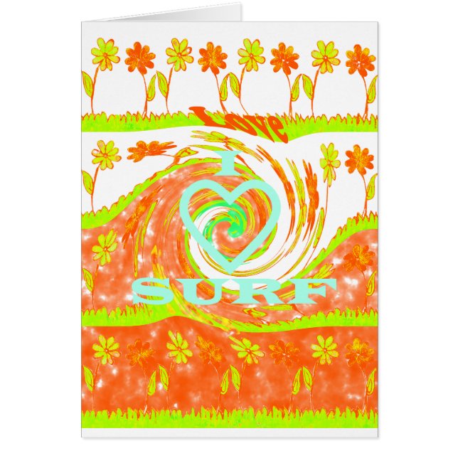 Hakuna Matata Summer Baby Kids I Kärlek Surfing..p Hälsningskort (Framsidan)