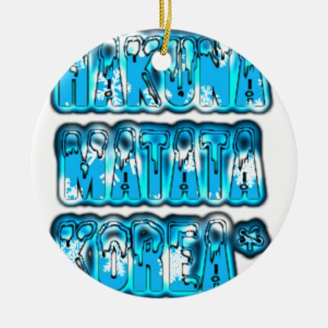 Hakuna Matata Sydkorea Art Print/Graphic Julgransprydnad Keramik (Framsidan)