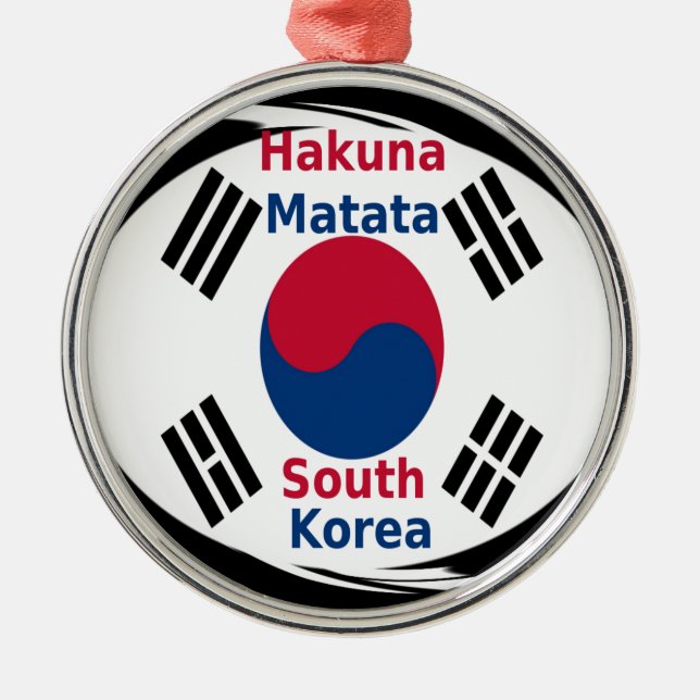 Hakuna Matata Sydkorea Julgransprydnad Metall (Framsidan)
