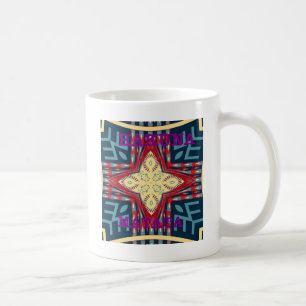 Hakuna Matata Text Hope Abstrakt Art Print Design Kaffemugg