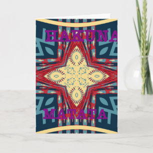 Hakuna Matata Text Hope Abstrakt Art Print Design Kort