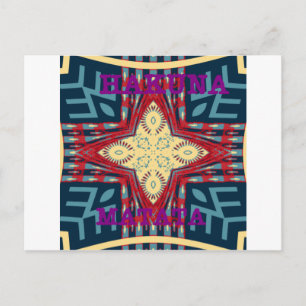Hakuna Matata Text Hope Abstrakt Art Print Design Vykort