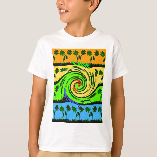 Hakuna Matata Tsunami Kärlek Wave Färg.png T Shirt (Framsida)