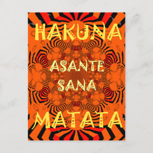 Hakuna Matata Uniquely Exceptionella senaste patte Vykort