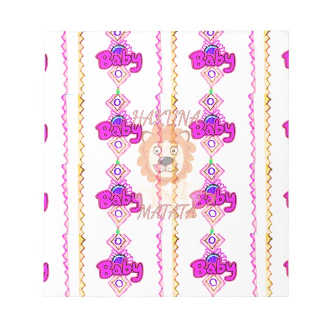 Hakuna Matata: Vackert Baby Lejona designmotif Anteckningsblock (Framsida)