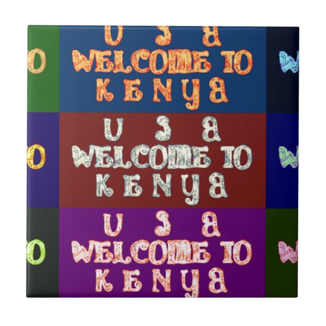 Hakuna Matata Välkommen till Kenya.png Kakelplatta (Framsidan)