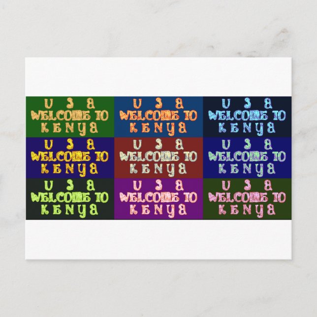 Hakuna Matata Välkommen till Kenya.png Vykort (Framsida)
