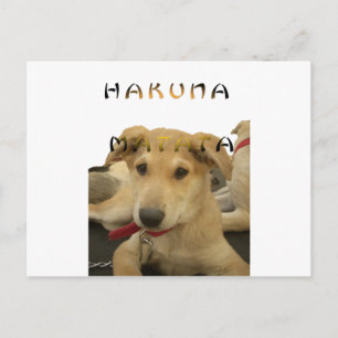 "Hakuna Matata Valp" - Bergsfri marionett Kärlek Vykort
