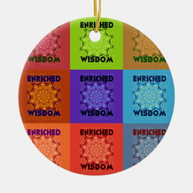Hakuna Matata Visdom Fördjupad Julgransprydnad Keramik (Framsidan)
