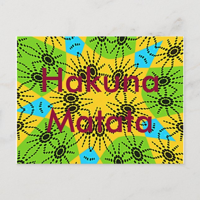 Hakuna Matata-vykort Vykort (Framsida)