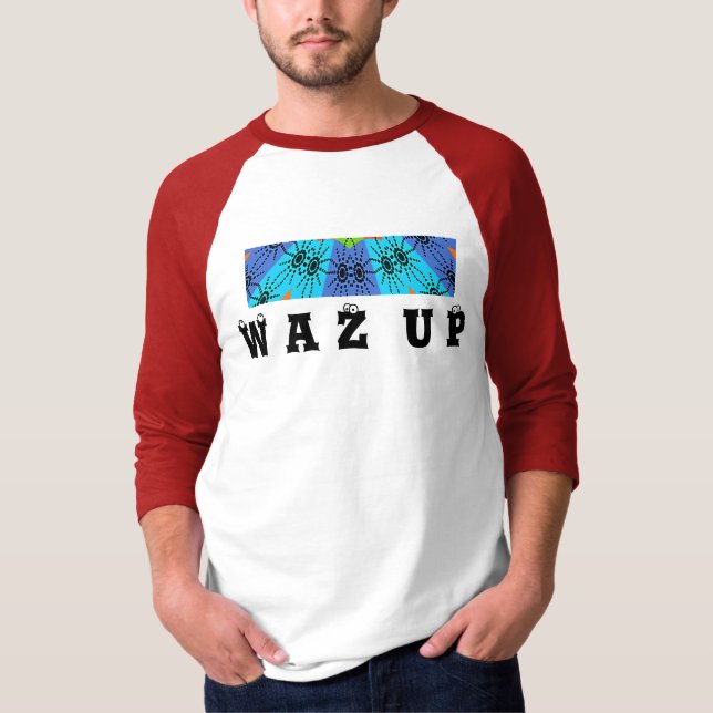Hakuna Matata WAZ UP Manar Basic Ringer T-Shirt (Framsida)