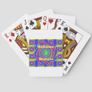 Hakuna Matata - Whirl Design med Vibrant Färg Spelkort