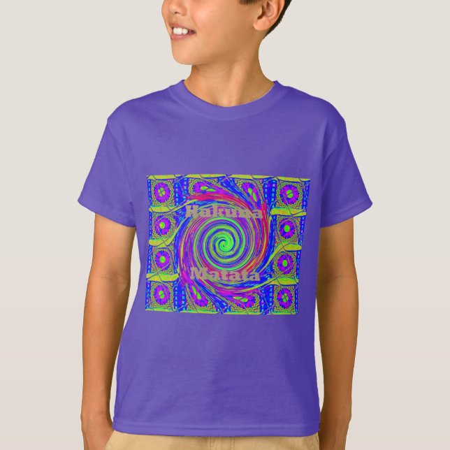 Hakuna Matata - Whirl Design med Vibrant Färg Tröja (Framsida)