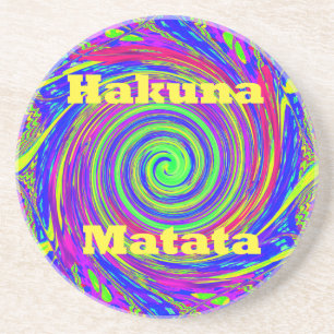 Hakuna Matata - Whirl Design med Vibrant Färg Underlägg